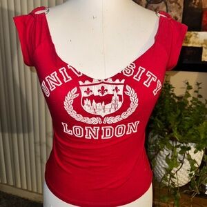Y2K Lipstick London Ring Strap Top